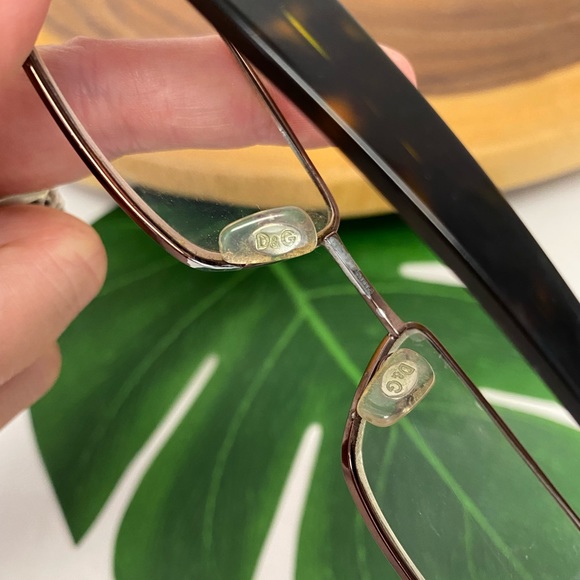 D&G Dolce & Gabbana Maroon Square Stud Eyeglasses - Picture 9 of 9